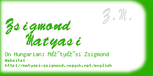 zsigmond matyasi business card